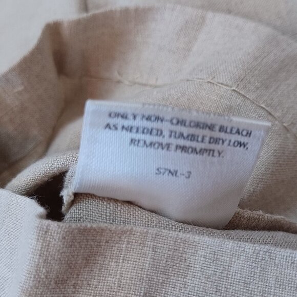 Eileen Fisher Linen Pants Natural Classic Flat Front Womens 4 - Picture 11 of 13